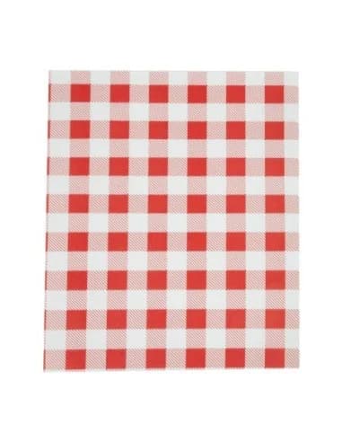 Papier ingraissable vichy rouge 310x380mm lot de 200