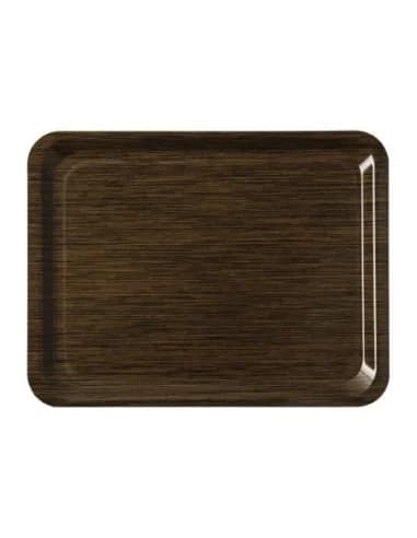 Plateau de service en mélamine Roltex Casino 430x330mm antidérapant wengé