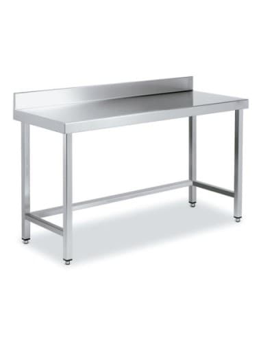 TABLE INOX SOUDEE ADOSSEE L (en mm) : 800 - L (en mm) : 600 H (en mm) : 850