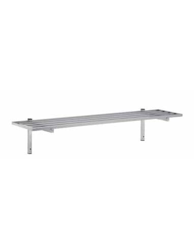 ETAGERE MURALE INOX TUBULAIRE CONSOLES FIXES L (en mm) : 1Â 800 - P (en mm) : 400 H (en mm) : 250
