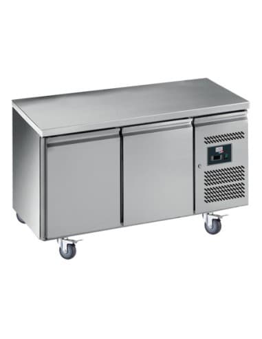 DESSERTE REFRIGEREE INOX. -2/+8°C. 2 PORTES 430X333 MM. SUR ROULETTES Ø 100MM Tension : 230V Mono - Puissance (en kW) : 0.56 L