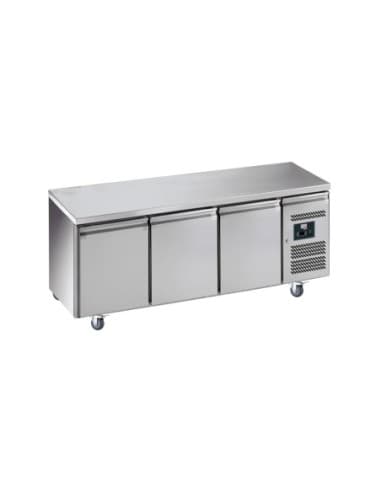 DESSERTE REFRIGEREE INOX. -2/+8°C. 3 PORTES 430X333 MM. SUR ROULETTES Ø 100MM Tension : 230V Mono - Puissance (en kW) : 0.66 L