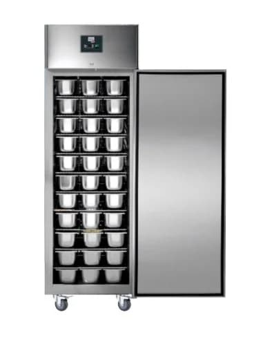 ARMOIRE PATISSIERE 800L. 600X800MM. 1 PORTE FROID VENTILE -18/-22°C. ROULETTES D.100 MM L (en mm) : 740 - P (en mm) : 990 H (en