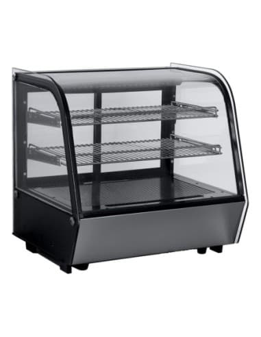 VITRINE DE PRESENTATION REFRIGEREE 120 LITRES. +2/+12°C. 2 GRILLES. AVEC ECLAIRAGE LED GAS R600A Tension : 230V Mono - Puissance