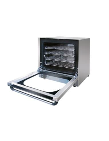 FOUR ELECTRIQUE A CONVECTION 4 NIVEAUX 345X315 MM INTERIEUR EMAILLE. TIMER 120 MIN. ECLAIRAGE INTERIEUR. TEMPERATURE REGLABLE DE