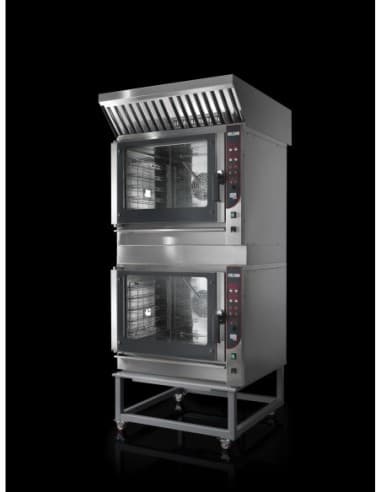 ENSEMBLE DE 2 FOURS PP-VULCAIN-5 SUPERPOSES AVEC KIT CONNEXION EAU+KIT SUPERPOSITION+CHARIOT Tension : 380V Tri + Neutre Puissan