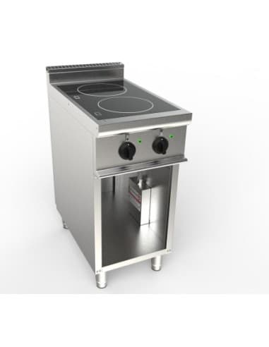 FOURNEAU ELECTRIQUE A INDUCTION SUR MEUBLE PLACARD OUVERT. 2 PLAQUES 2X3.5 KW Fourni avec câble électrique. sans prise Puissance