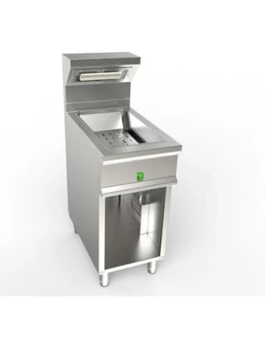 CHAUFFE FRITES ELECTRIQUE GN1-1 SUR MEUBLE OUVERT Tension : 230V Mono - Puissance (en kW) : 1 L (en mm) : 400 - P (en mm) : 700