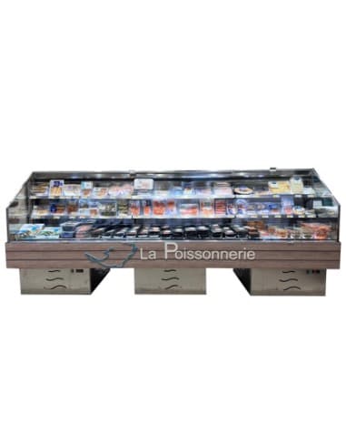 VITRINE LS BASE+2 GROUPE LOGE. AVEC PIEDS 2 ET. EN VERRE. ECL. LED. CARROSSERIE INOX AISI304 Tension : 230V Mono - Puissance (en