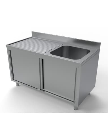 700 BLOC-ÉVIER PORTES COULISST 1 À DROITE 1400