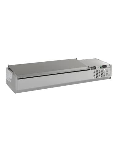 PUITS RÉFRIGÉRÉE COUVERCLE EN ACIER INOX 1/4 GN x 10