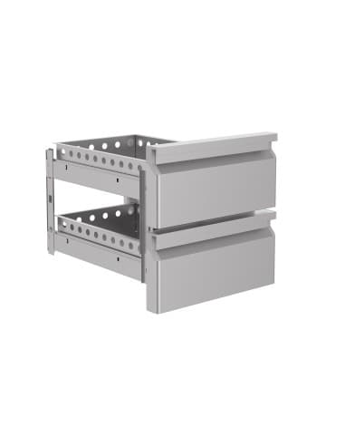 BLOC DE 2-TIROIRS POUR 7450.0755-0760-0765Combisteel donne pas de garantie sur le montage du kit tiroirs