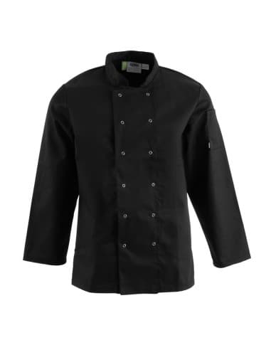 Veste de cuisine mixte Whites Vegas manches longues noire S