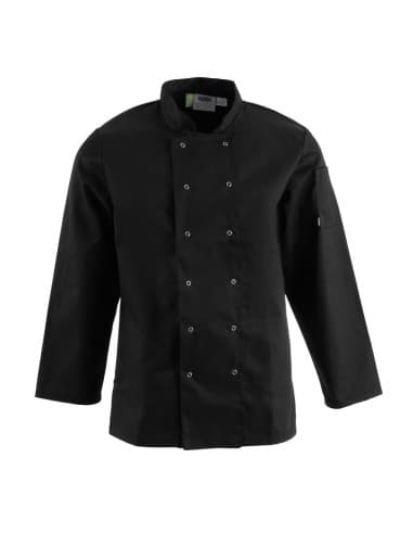 Veste de cuisine mixte Whites Vegas manches longues noire XXL