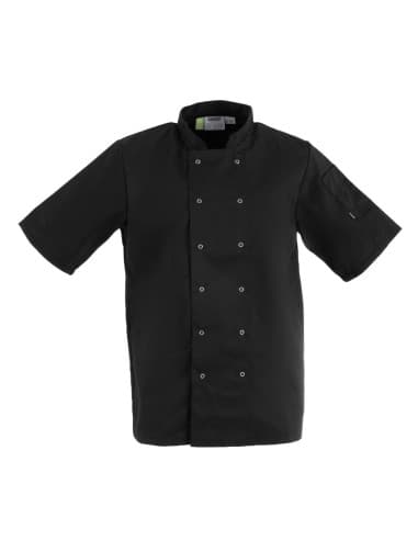 Veste de cuisine mixte Whites Vegas manches courtes noire 3XL