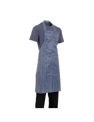 Tablier bavette déperlant Whites bleu et blanc