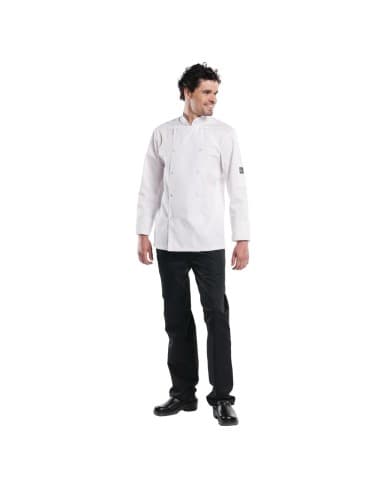 Veste de cuisine mixte Chaud Devant Hilton Poco manches longues blanche 3XL