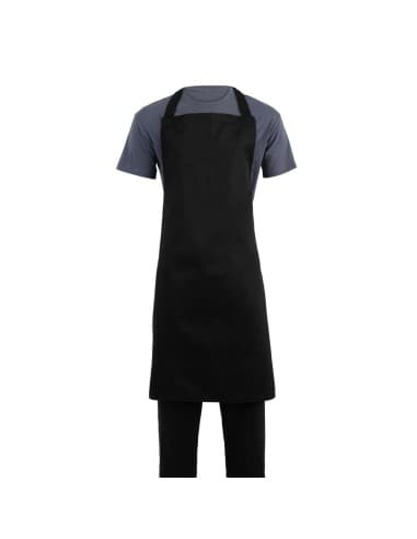 Tablier bavette Whites polyester-coton noir XL