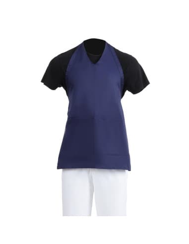 Tablier serveur col en V Whites bleu marine