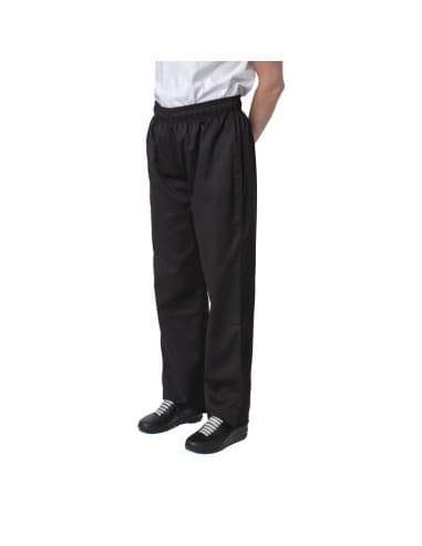 Pantalon de cuisine noir Nisbets Essentials M