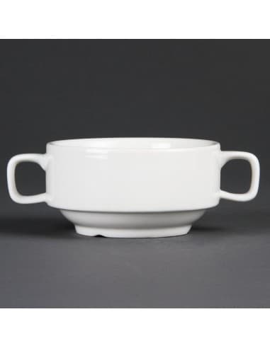 Bols à soupe avec anses Olympia Whiteware 400ml (lot de 6)