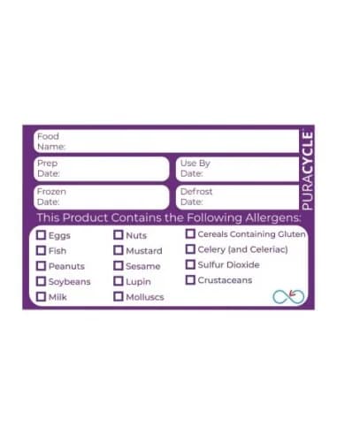 Etiquettes réutilisables allergènes PuraCycle (lot de 20)