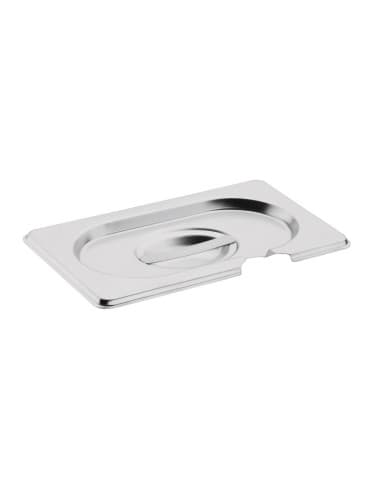 Couvercle inox GN 1/9 avec encoche Vogue