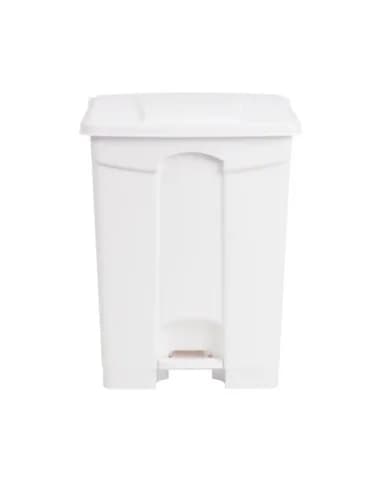 Poubelle de cuisine à pédale Jantex blanche 65L