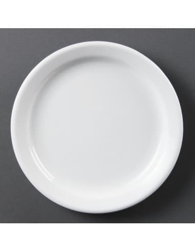 Assiettes à bord étroit Olympia Whiteware 180mm (lot de 12)