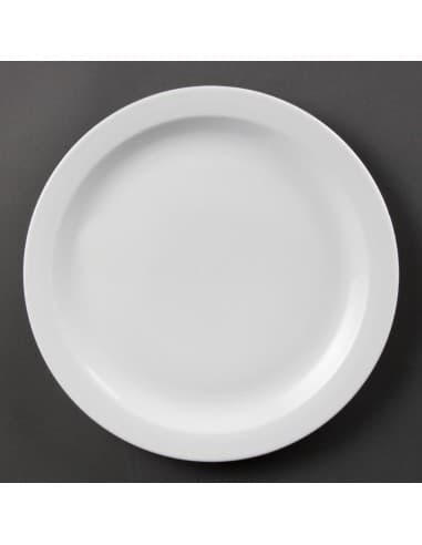 Assiettes à bord étroit Olympia Whiteware 280mm (lot de 6)
