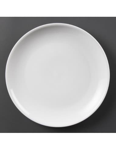 Assiettes plates rondes Olympia Whiteware 280mm (lot de 6)