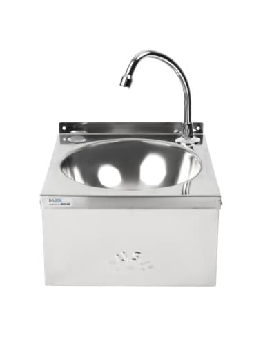 Lave-mains commande fémorale inox Basix