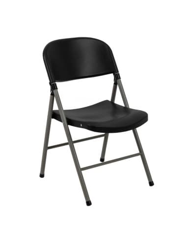 Chaises pliantes Bolero noires et grises (lot de 2)