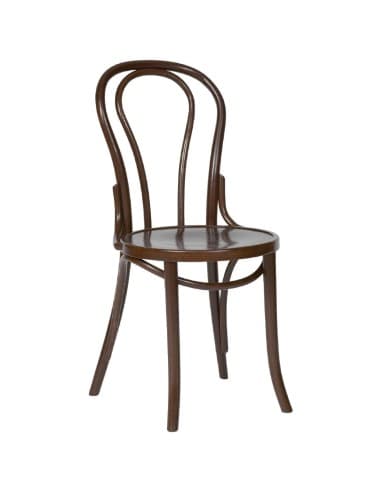 Chaises bistrot en bois courbé Fameg finition noyer (lot de 2)
