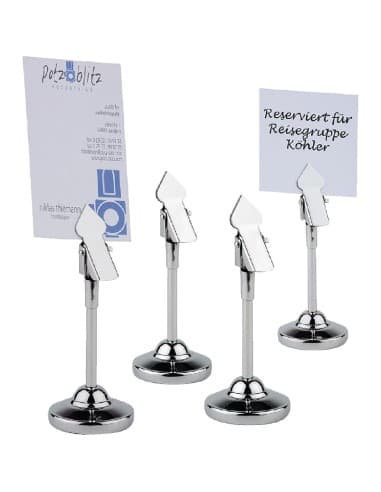 Supports à pince inox pour numéros de table 105mm (lot de 4)