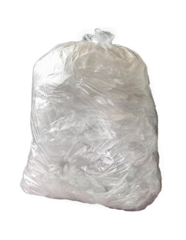 Sacs poubelle recyclés transparents Jantex utilisation moyenne 12kg 90L (lot de 200)
