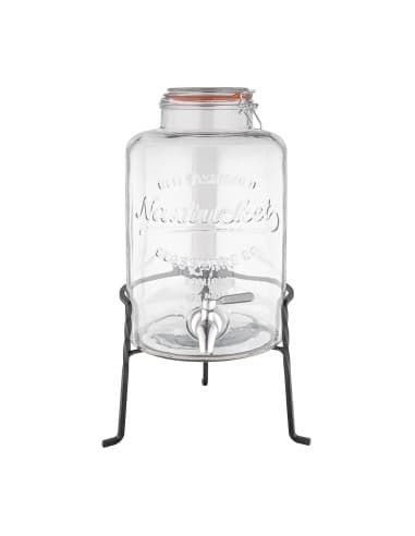 Distributeur d'eau rétro en verre avec socle Olympia 8,5L