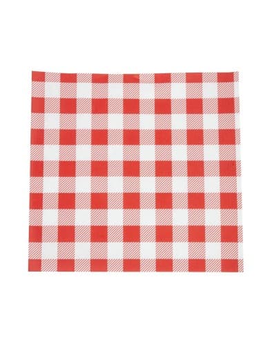 Papier ingraissable vichy rouge 250x250mm lot de 200