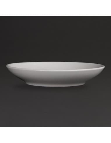 Assiettes creuses Olympia Whiteware 260mm (lot de 6)