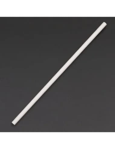 Pailles en papier compostables Fiesta Compostable blanches