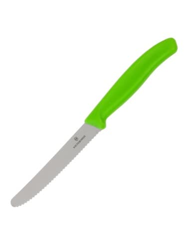 Couteau à tomate lame dentée Victorinox vert 114mm