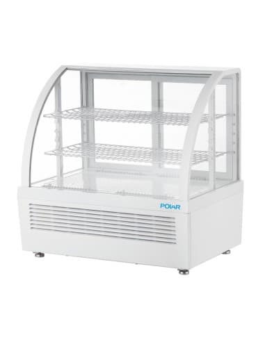 Vitrine réfrigérée de comptoir Polar série C blanche 100L