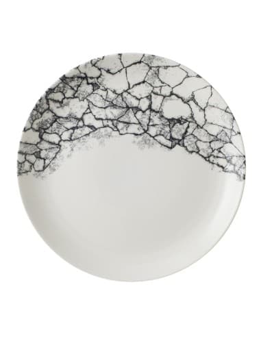 Assiettes rondes Churchill Kintsugi Accents Quartz Black Evolve 288mm (Lot de 12)