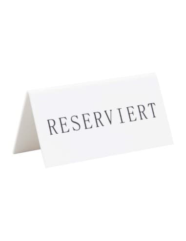 Chevalets table réservée Securit "Reserviert" (lot de 5)