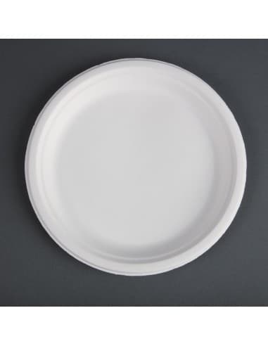 Assiettes en bagasse compostables Fiesta Compostable 26 cm (lot de 50)