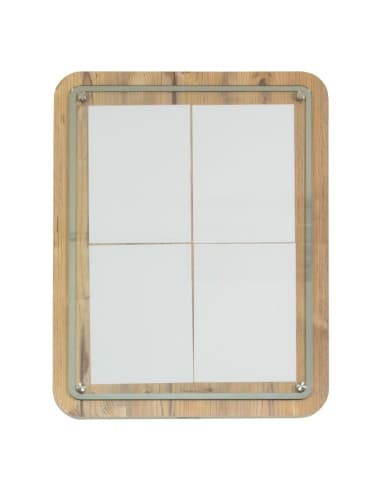 Porte-menu en bois Securit 4xA4 avec poteau et socle