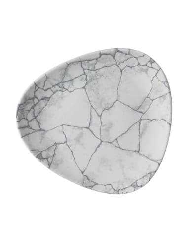 Assiettes triangulaires Churchill Studio Prints Kintsugi Pearl Lotus Grey 178mm (lot de 12)