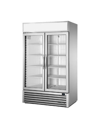 Vitrine réfrigérée négative libre service 2 portes True GDM-43F-HC-FGD01-ALU