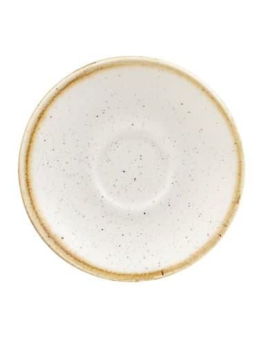 Soucoupes pour tasses à espresso Churchill Stonecast Barley White 118mm (lot de 12)