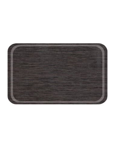 Plateau Euronorme en mélamine Roltex antidérapant 530x370mm wengé